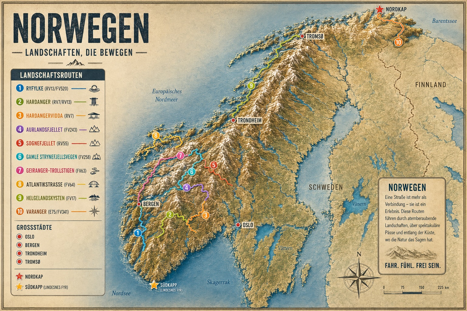 Landschaftsrouten Norwegen Top 10